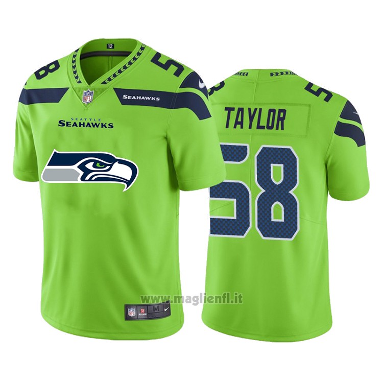 Maglia NFL Limited Seattle seahawks Taylor Big Logo Verde